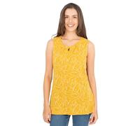 Quality Brands Outlet Ex-Seasalt Womens Summer Vest Tops Bright Beach Sleeveless Longline Blouse Cotton Jersey Comfort Wear (UK, Numeric, 16, Regular, Regular, YELLOW PRINT)
