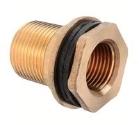 Quality Brass 1/2 Inch Water Butt Connector Made of Solid Brass with 2 Rubber Seals for Waterbutt, Barrel Tank, Tap Connection Valve Fitting, Cistern Hose Adapter