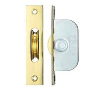 Quality Brass Ball Bearing Sash Window Axle Pulley FBBP01 (Polished Brass)