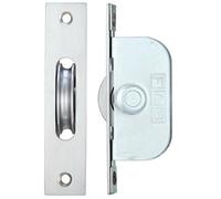 Quality Brass Ball Bearing Sash Window Axle Pulley FBBP01 (Satin Chrome)