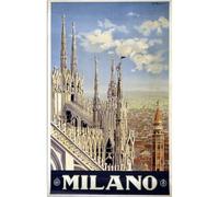 Quality Canvas Wall Art Print - Milano - 50x40 Inches | Ready for Framing | Ideal for Home or Office Decor | Great Idea