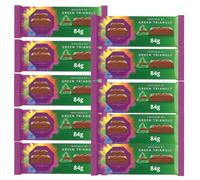 Quality Chocolate Green Triangle Chocolate Sharing Bar 84g - Milk Chocolate with Hazelnut Flavoured Filling - Perfect Christmas Treat (12 x Bars)