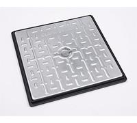 Quality Clark Drain 450x450mm 10T Driveway Loading Galvanised Steel Manhole Cover Single Seal with Frame (Overall Size: 513 x 513 x 30mm) PC5CG
