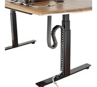 Quality Clever PivyCord-Vez Flex Chain Raceway Cable Management Solution for Sit-Stand Variable Height Desks, Flexible Cable Raceway to Hide, Organize and Protect Wires and Cables, Black