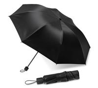 Quality Compact Folding Umbrellas Windproof Waterproof for Men Women Girls, Classic Black Travel Portable UV Canopy for Handbag Backpack, Lightweight Handy Umbrella for Outdoor Sunny Rainy Windy Days