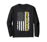 Quality Control Inspector USA Flag Long Sleeve T-Shirt