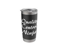 Quality Control Tshirt Job Occupation Funny Work Stainless Steel Insulated Tumbler