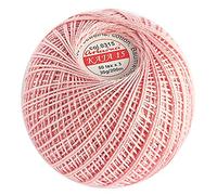 Quality Cotton Crochet Yarn Double Mercerized Thread 220yd/200m Ball 1.05oz/30g Knitting Tatting Emroidery Size 15 (Flamingo 315)
