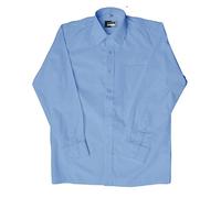 Quality Easy Iron Boys School Shirt, Long Sleeve, Blue 16in Collar Generous Cut