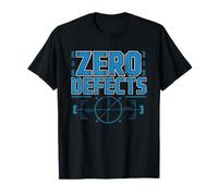 Quality Engineer Zero Defects Retro Badge Stamp Assurance T-Shirt