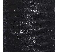 Quality Glitter Velvet Ribbon 10mm Width in 20 Colours, by The Metre, Black