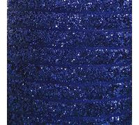 Quality Glitter Velvet Ribbon 10mm Width in 20 Colours, Full Roll, Blue