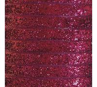 Quality Glitter Velvet Ribbon 10mm Width in 20 Colours, Full Roll, Shocking Pink