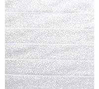 Quality Glitter Velvet Ribbon 25mm Width, by The Metre, White