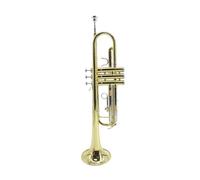 Quality Gold Lacquer Trumpet Bb Flat Brass Wind Instruments With Case Gloves Mouthpiece