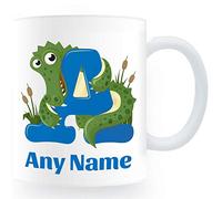 Quality Goods Ltd Animal Alphabet Boys Personalised Alligator Themed Unbreakable Mug