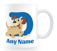 Quality Goods Ltd Animal Alphabet Boys Personalised Dog Themed Unbreakable Mug