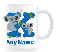 Quality Goods Ltd Animal Alphabet Boys Personalised Koala Themed Unbreakable Mug