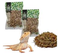 Quality Growers - The Habitat Life - Natural Sphagnum Moss - for Reptiles, Amphibians & Invertebrates Terrariums - Humidity Control - Ideal for Burrowing & Nesting - Dye-Free & Safe - Small - 2 Pack