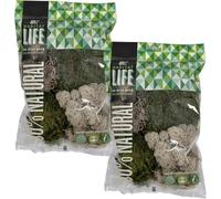 Quality Growers The Habitat Life - Natural Variety Pack - Mix of Reindeer, Mood, Sheet & Spanish Moss - for All Terrariums - Humidity Control - Breathable Bedding - Dye-Free & Safe - Medium - 2 Pack