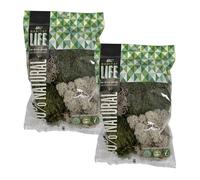 Quality Growers - The Habitat Life - Natural Variety Pack - Mix of Reindeer, Mood, Sheet & Spanish Moss - for All Terrariums - Humidity Control - Breathable Bedding - Dye-Free & Safe - Small - 2 Pack