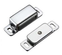 Quality Heavy Duty Magnetic Catch with 6kg Pull Rating + Screws (Polished Chrome)