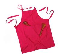 Quality Home Textiles 100% Cotton Kitchen Apron With An Adjustable Neck & Visible Center Pocket With Long Ties For Women | Men | Chef |1 Piece (65 x 80cm) (Pink)