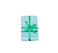 QUALITY HOME TEXTILES 100% Cotton Luxury Terry Towelling Tea Towels | Pack of 3| Kitchen Hand Towels Dish Cloth Super Absorbent Soft Touch | Hanging Loop | Gift Packed Tea Towels (Green)