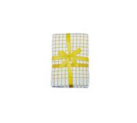QUALITY HOME TEXTILES 100% Cotton Luxury Terry Towelling Tea Towels | Pack of 3| Kitchen Hand Towels Dish Cloth Super Absorbent Soft Touch | Hanging Loop | Gift Packed Tea Towels (Yellow)