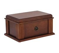 Quality Importers Style Humidor, Maple Veneer with French Antique Distressed Walnut Finish