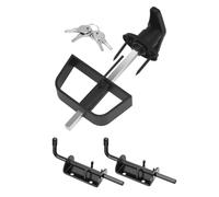 Quality Life Shed Door T-Handle Lock Latch Kit with 4 Keys, Shed Barn Coop Storage Door T-Lock Set, Adjustable 5-1/2" Stem, with Spring Loaded Gate Pin Bolt Latch - 1 Lock+2 Latch