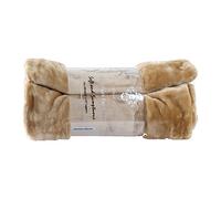 Quality Linen and Towels Beige Mink Throw Soft Plush Large (150cm x 200cm- Suitable for Double Size Bed or 2 Seater Sofa) Sofa Bed Runner Bedspread Blanket
