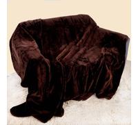 Quality Linen and Towels Chocolate Brown Mink Throw Luxury Soft Plush Large (150cm x 200cm- Suitable for Double Size Bed or 2 Seater Sofa) Sofa Bed Runner Bedspread Blanket