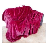 Quality Linen and Towels Fuchsia Pink Mink Throw Luxury Soft Plush Large (150cm x 200cm- Suitable for Double Size Bed or 2 Seater Sofa) Sofa Bed Runner Bedspread Blanket