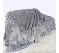Quality Linen and Towels Silver Grey Mink Throw Soft Plush Large (150cm x 200cm- Suitable for Double Size Bed or 2 Seater Sofa) Sofa Bed Runner Bedspread Blanket