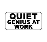 Quality Metal Tin Sign Quiet Genius At Work Retro Vintage Style for Coffee Yard Home Kitchen Wall Decoration 8x12 Inch