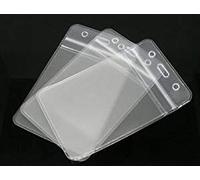 Quality Pack of 10, 25 or 50 Vertical Clear PVC Plastic Pocket ID Badge Card Holder Wallet ID Card Holder Badge Bus Pass 6.5cmx9cm by Fat-catz-copy-catz (50x Vertical ID Cards)