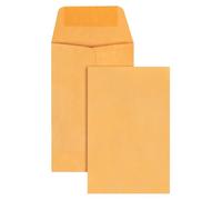 Quality Park #1 Coin and Small Parts Envelope with Gummed Flap for Home or Office Use, 28 lb. Brown Kraft, 2-1/4 x 3-1/2, 500 per Box (50162)