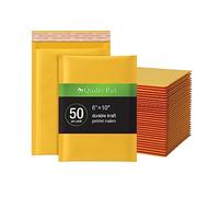 Quality Park Bubble Mailers, 6 x 9 Shipping Envelopes, Durable Brown Kraft Padded Envelopes, Redi-Strip Peel Off Closure, 50 Per Box (QUA85755)