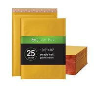 Quality Park Large Bubble Mailers, 10.5 x 15 Shipping Envelopes, Durable Brown Kraft Padded Envelopes, Redi-Strip Peel Off Closure, 25/Box (QUA85763)