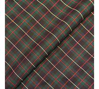 Quality Plaid Check Polyviscose Tartan Fabric 58" Wide (Green D13, Fat Quarter)