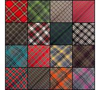 Quality Plaid Check Polyviscose Tartan Fabric 58" Wide (Grey Blue D36, Per Metre)