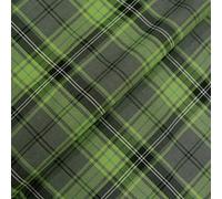 Quality Plaid Check Polyviscose Tartan Fabric 58" Wide (Grey Lime D92, Per Half Metre)