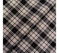 Quality Plaid Check Polyviscose Tartan Fabric 58" Wide (Grey White D34, Per Metre)