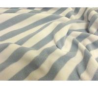 Quality Printed Anti Pil Polar Fleece Fabric Material - Light Blue Stripe, Sample - 10cmx10cm
