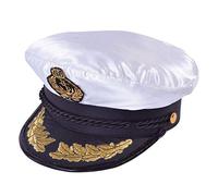 QUALITY SATIN CAPTAINS HAT ONE SIZE OFFICER SAILOR
