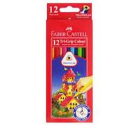Quality Shape Faber Castell Triangular Grip Regular Coloured Pencils Assorted