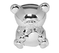 QUALITY SILVER PLATED BEAR MONEY BOX CHRISTENING GIFT NEW & BOXED