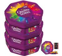Quality Street Chocolate 600gx3 Tin - Milk Dark Chocolate Birthday Christmas Sweets in Bulk Cheap Stocking Fillers Individually Wrapped Sweets Tub Trick or Treat Bags Halloween Sweets for Party Bags