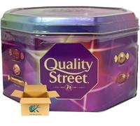 Quality Street Chocolate Tin 2kg Large Sharing Tub, Assorted Wrapped Chocolates for Easter, Christmas, Parties & Gifting By Kavya Global